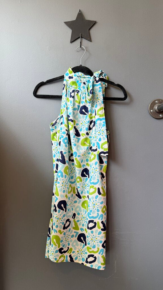 High Neck Tie Aline Dress