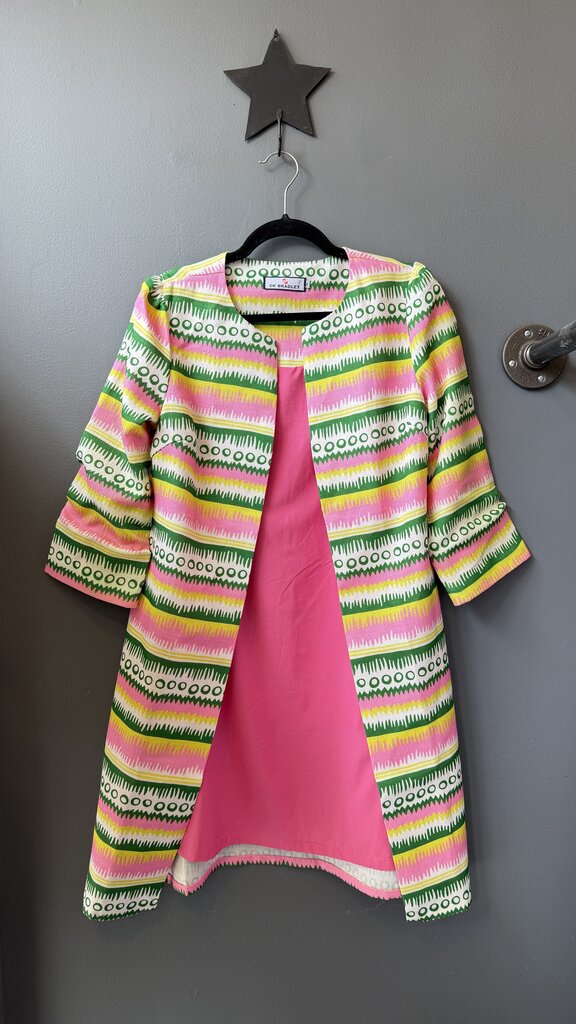 Stripe Dot Longline Jacket