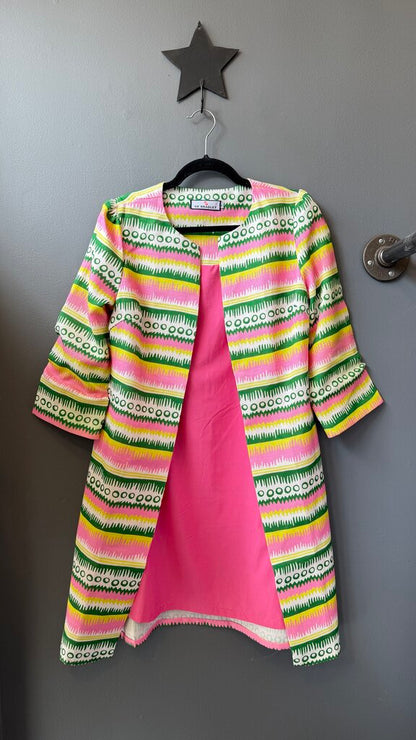 Stripe Dot Longline Jacket