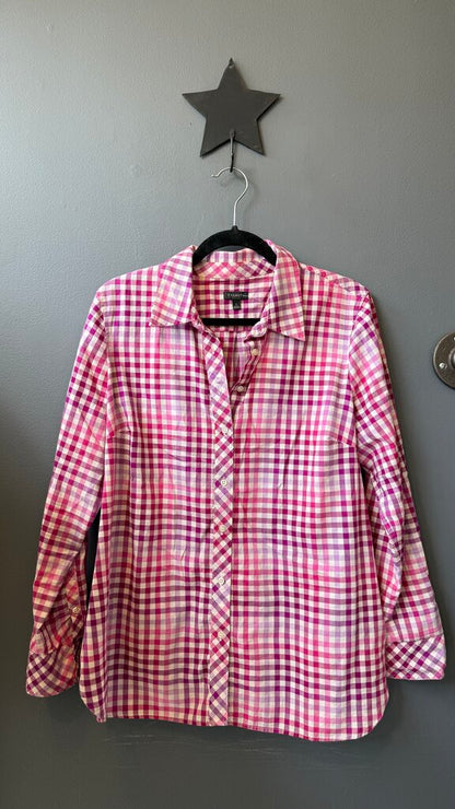 Gingham Plaid Button Up Shirt