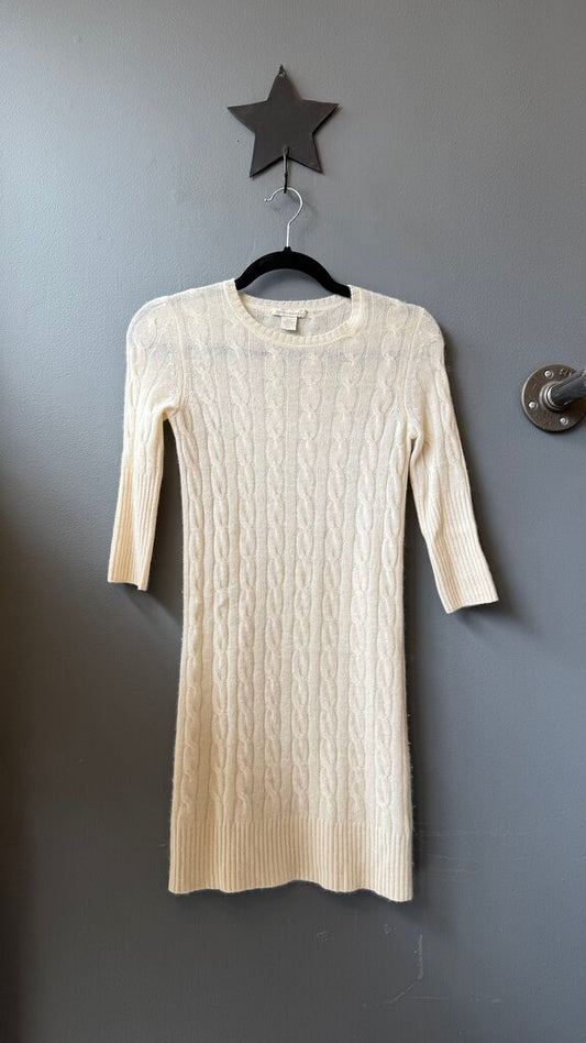 Cashmere Cableknit Mini Dress