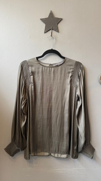 Satin Longsleeve Blouse