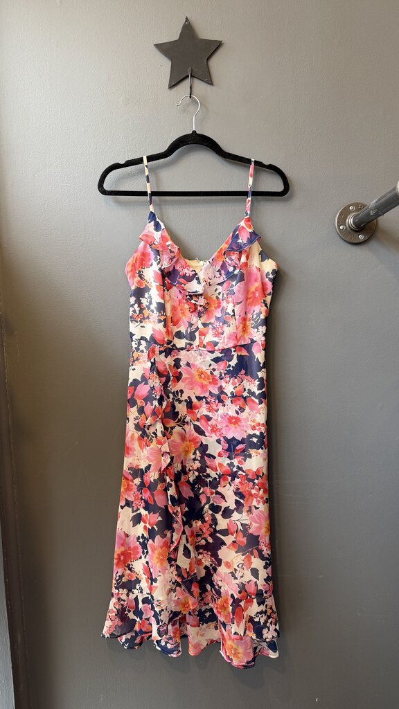 Floral Ruffle Midi Dress