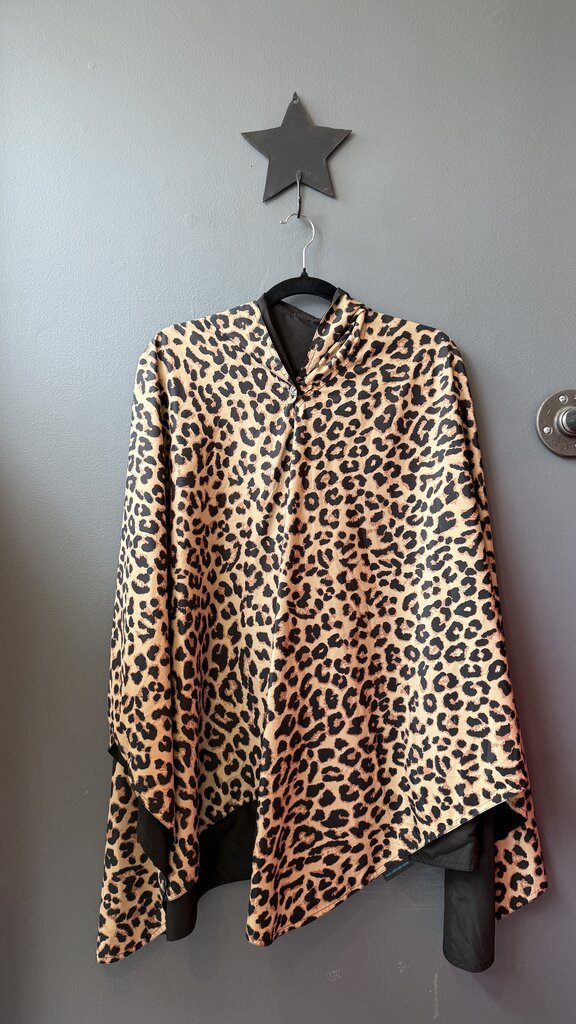 Reversible Leopard Rain Poncho