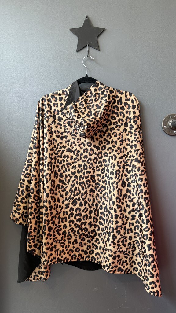 Reversible Leopard Rain Poncho