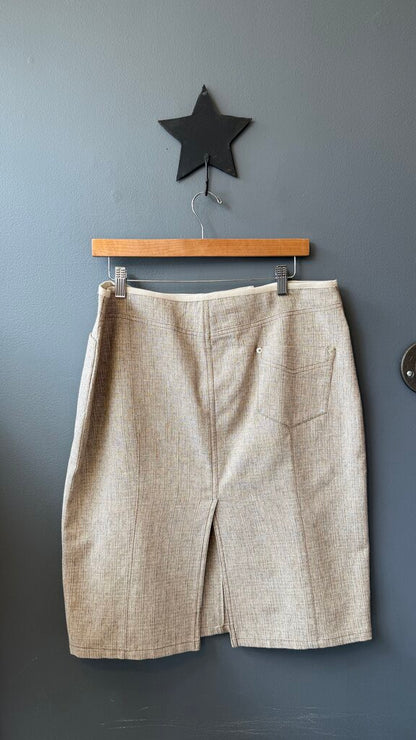 Woven Cotton Blend Skirt