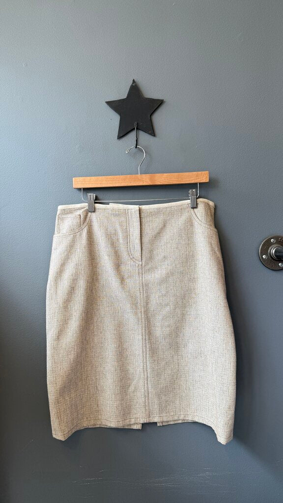 Woven Cotton Blend Skirt