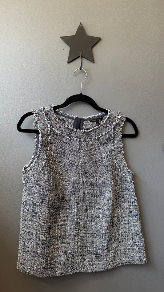Tweed Sleeveless Shell Top