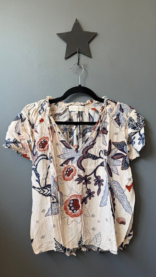 Floral Short Sleeve Blouse