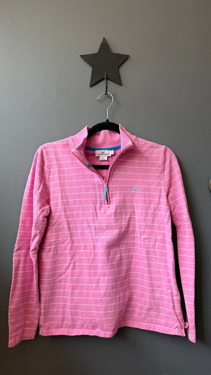 Stripe Patch Elbow 1/4 Zip Pullover
