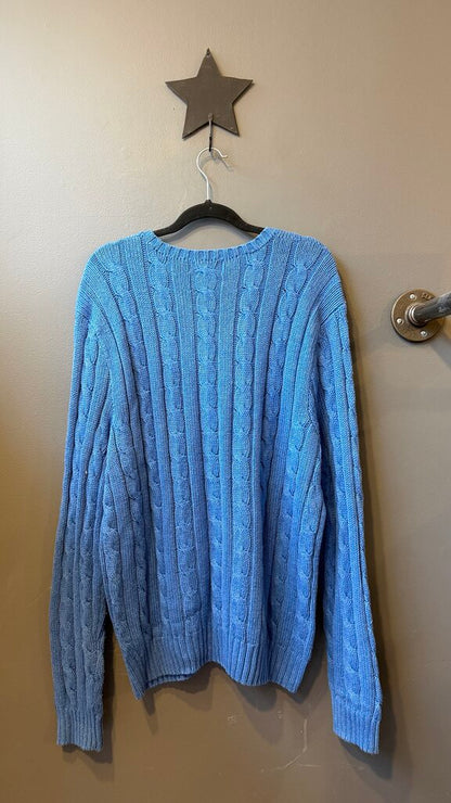 Silk Cableknit Crewneck Sweater