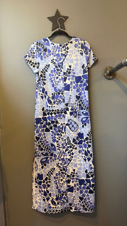 V Neck Short Sleeve Maxi Dress