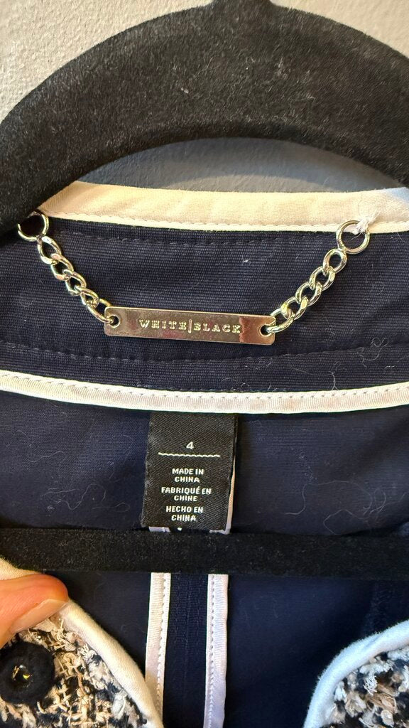 Gem Tweed Trim Canvas Jacket