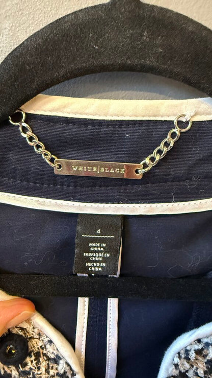Gem Tweed Trim Canvas Jacket