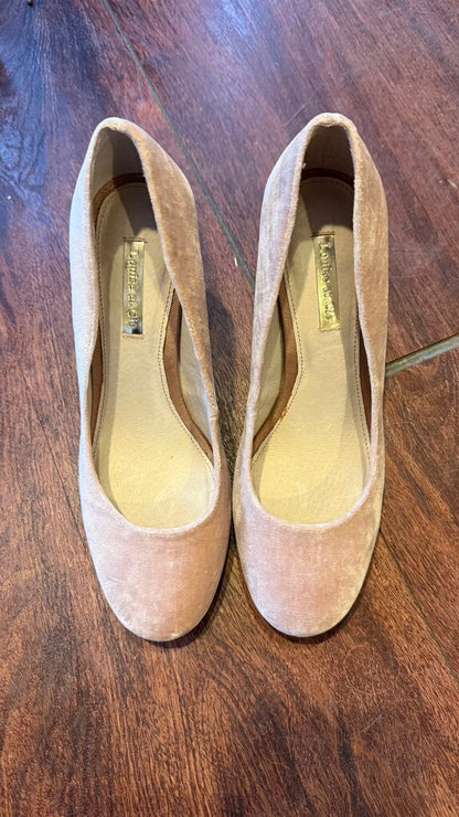 Velvet Block Heels