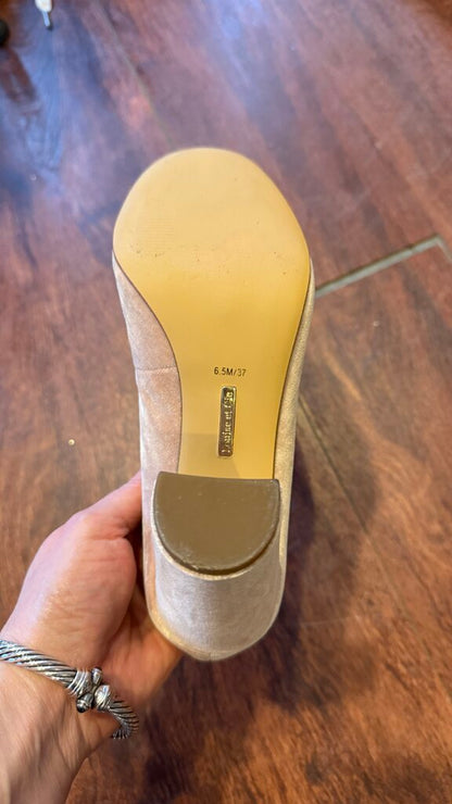 Velvet Block Heels