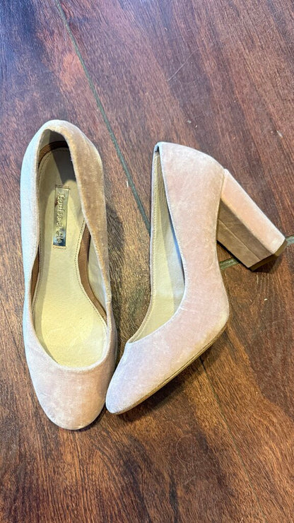 Velvet Block Heels