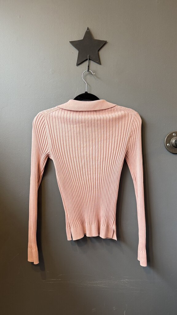 Ribbed Polo Sweater