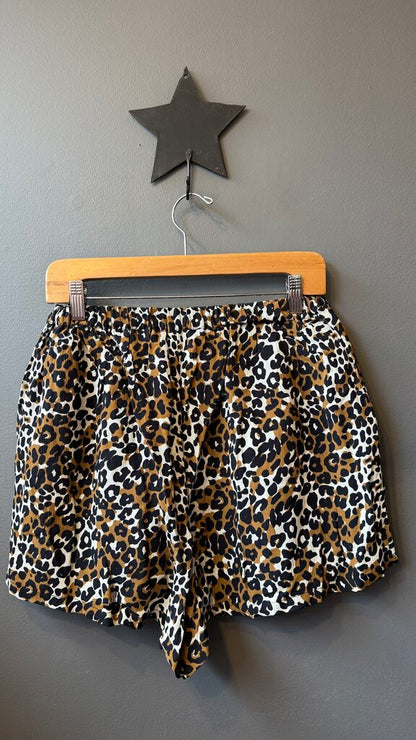 Leopard Pull On Shorts