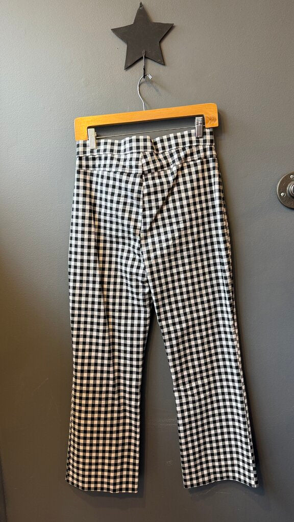 Ankle Flare Gingham Pants
