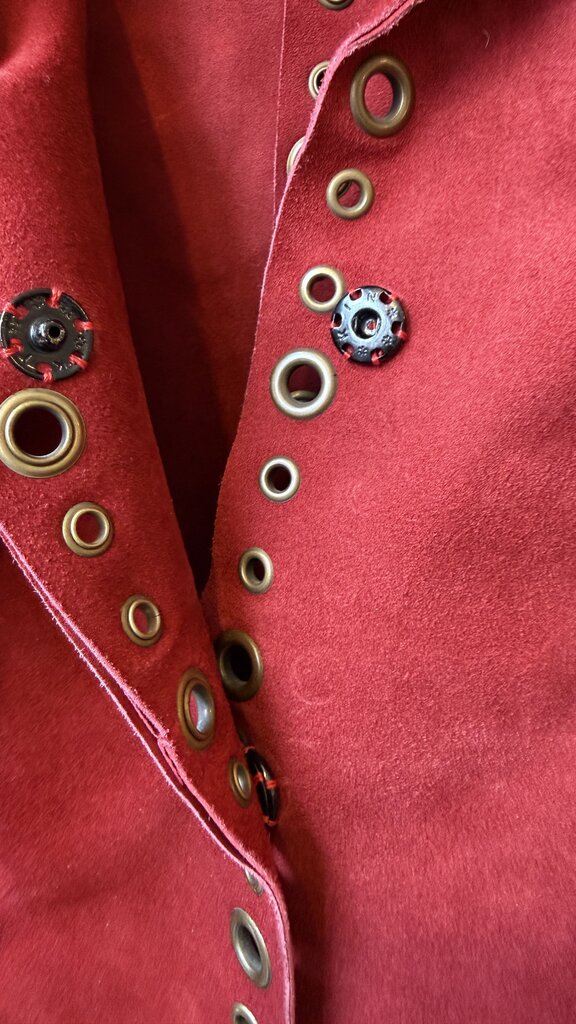 Vintage Suede Grommet Jacket