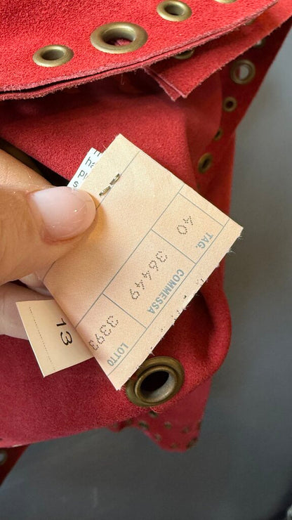 Vintage Suede Grommet Jacket