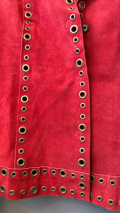 Vintage Suede Grommet Jacket