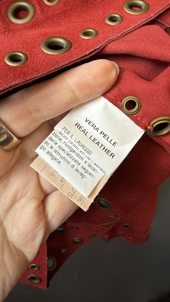 Vintage Suede Grommet Jacket