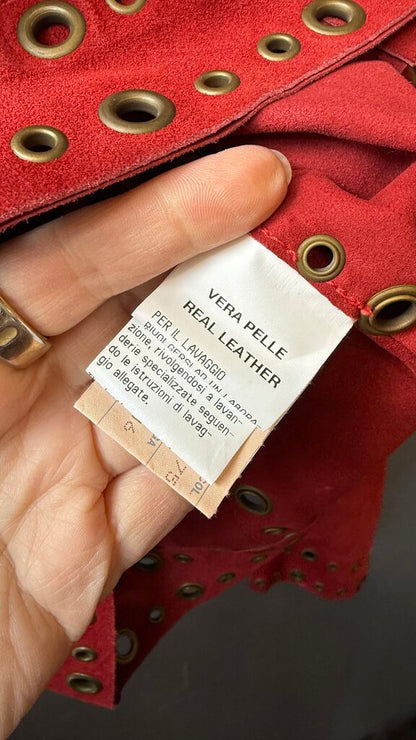 Vintage Suede Grommet Jacket