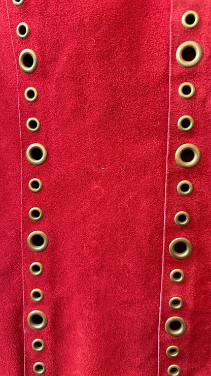 Vintage Suede Grommet Jacket