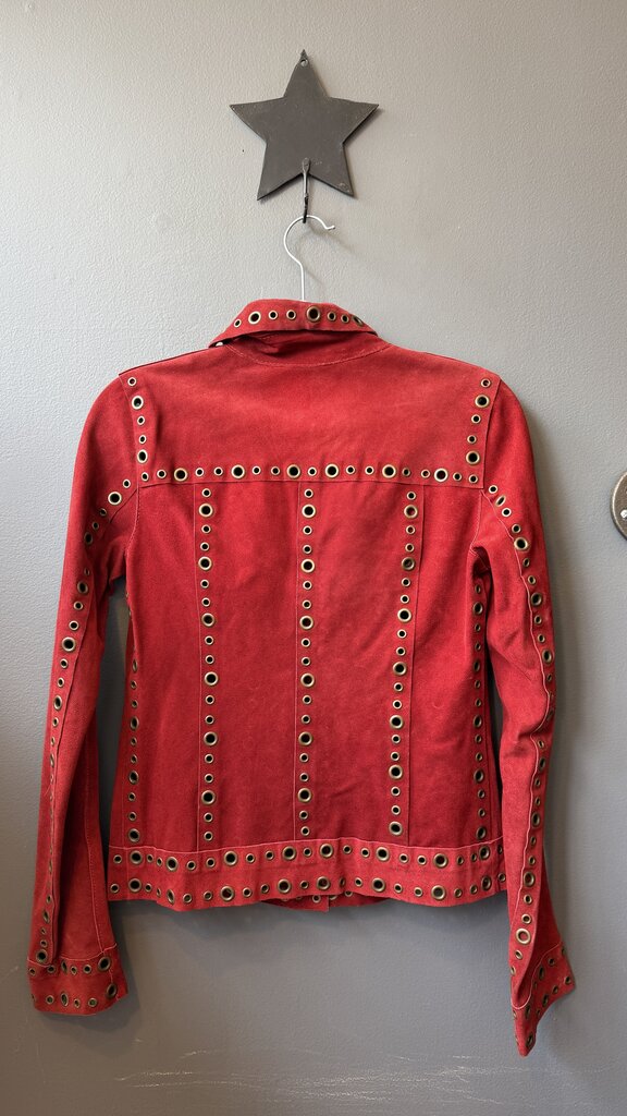 Vintage Suede Grommet Jacket