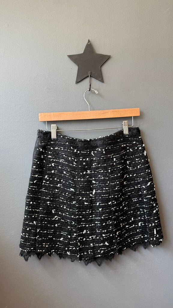 Tweed Pleated Mini Skirt