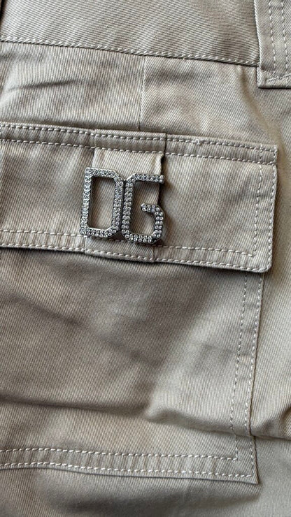 y2k Bootcut Rhinestone DG Khaki Pants