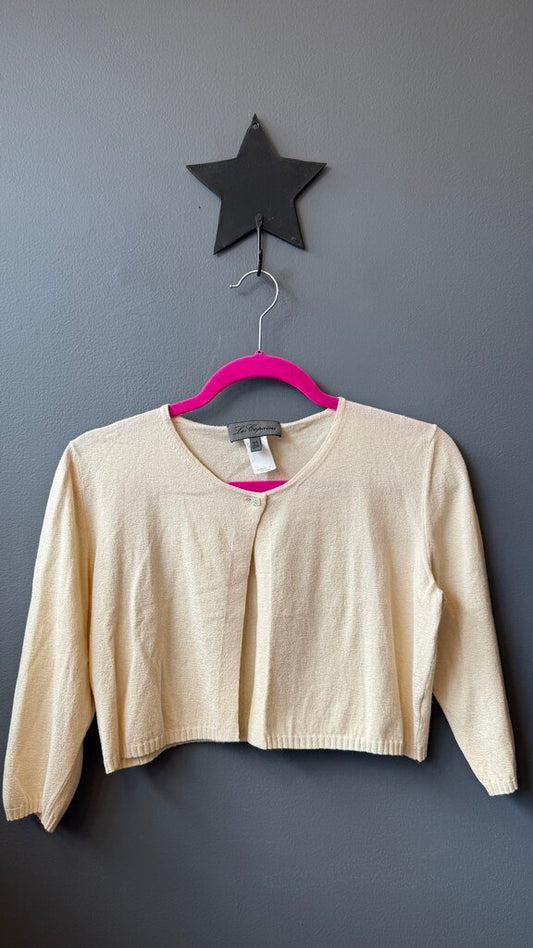 Fine Knit Bolero Crop Cardigan Sweater