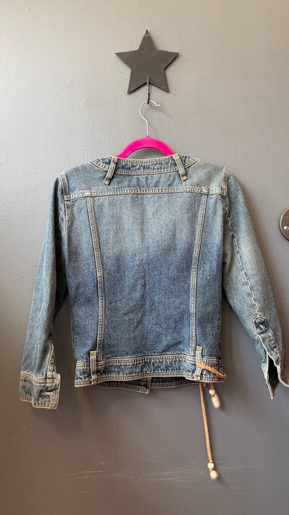 Lady Collar Denim Jacket