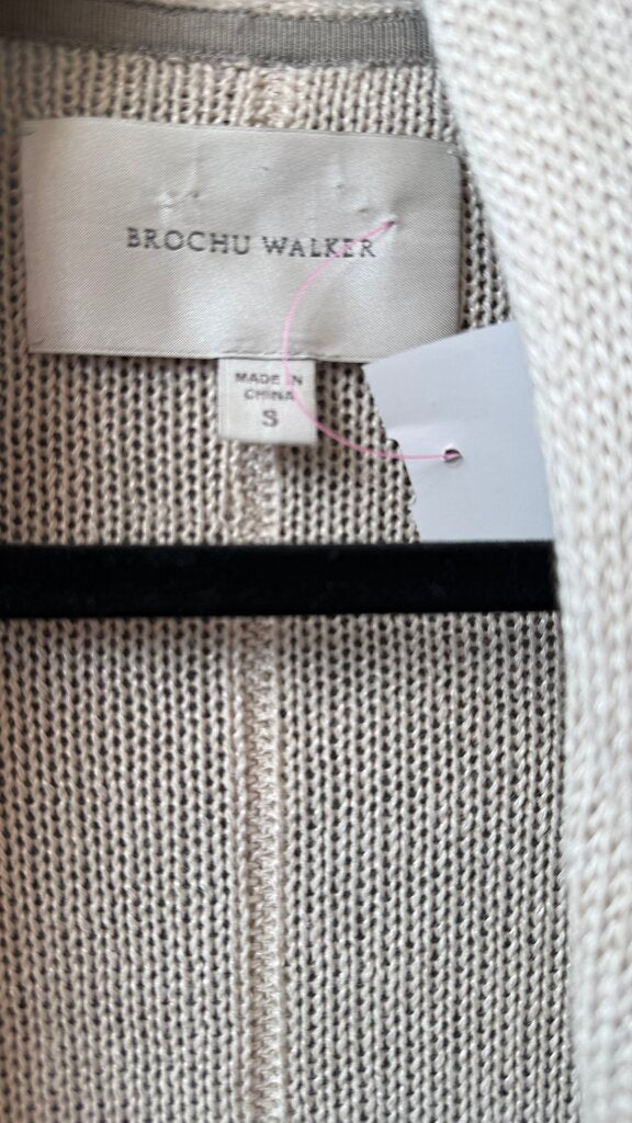 Linen Blend Zipper Cuff Cardigan Sweater