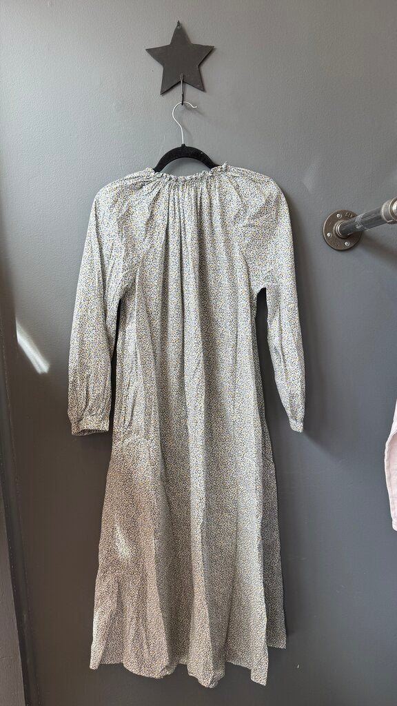 Cotton Smock Neck Maxi Dress
