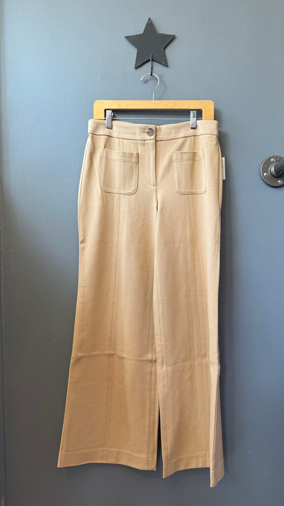 Ponte Patch Pocket Wide Leg Pants
