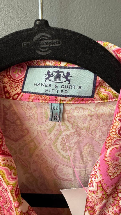 Satin Paisley Pussy Bow Blouse