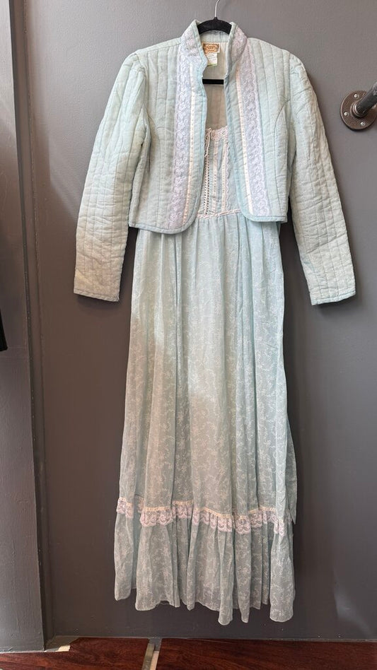 Vintage Floral Maxi Dress + Jacket