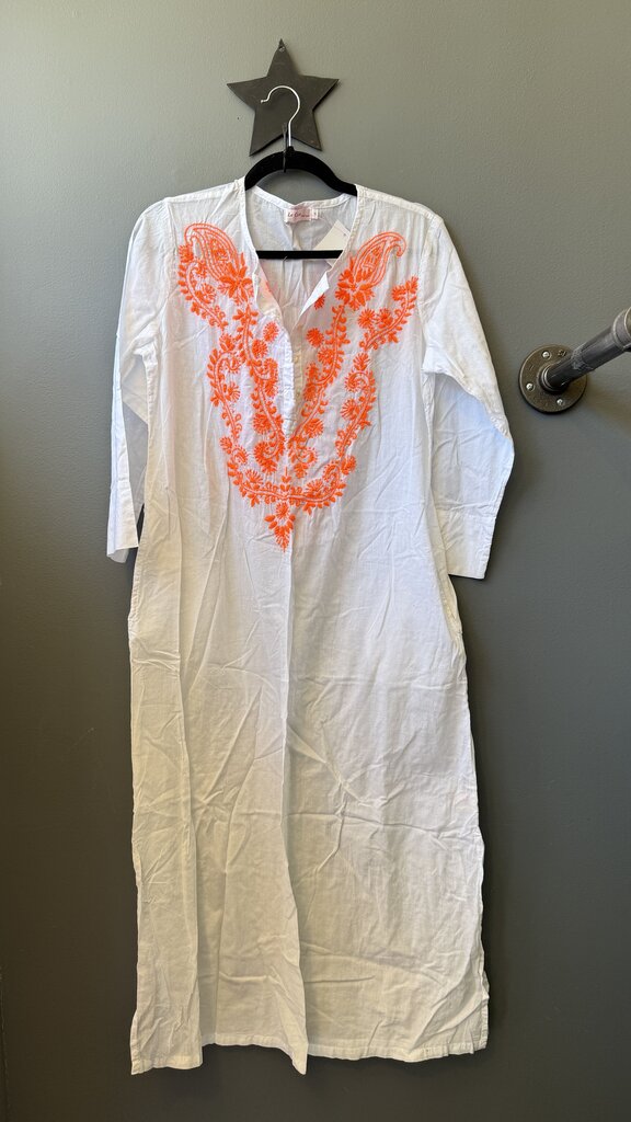 Embroidered Tunic Style Midi Caftan