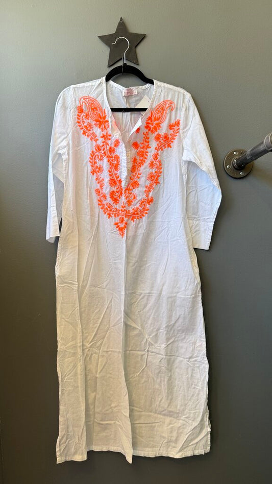 Embroidered Tunic Style Midi Caftan