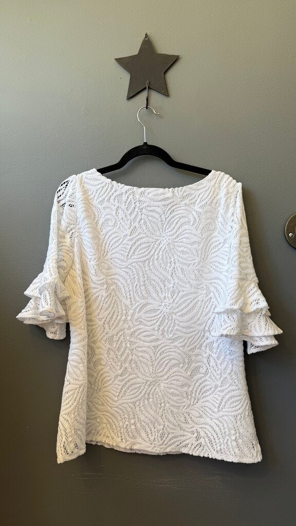 Lace Ruffle Sleeve Top