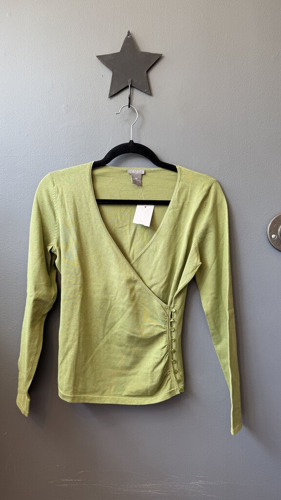 Petite Wrap Button Front Sweater