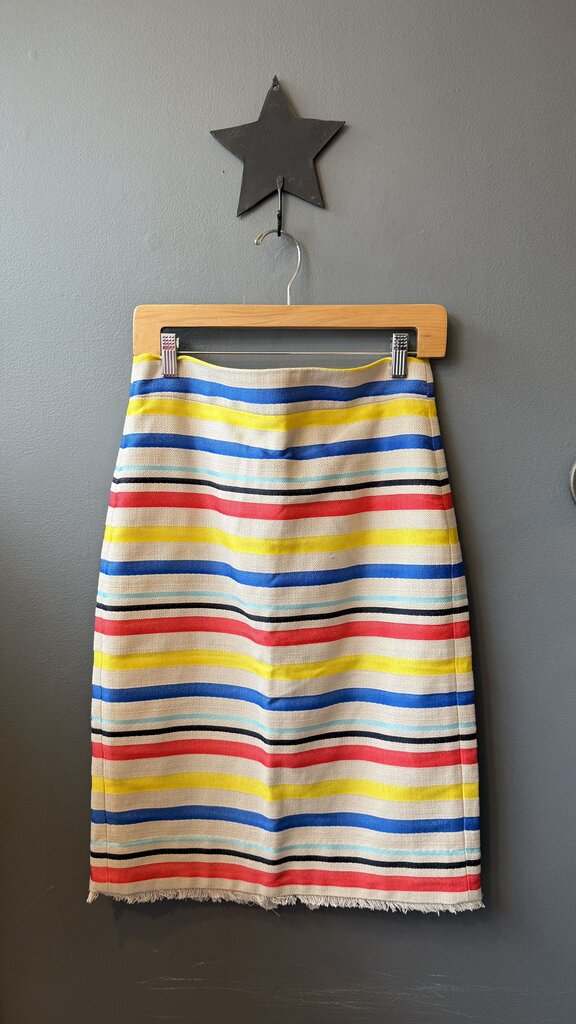 Multi Stripe Pencil Skirt