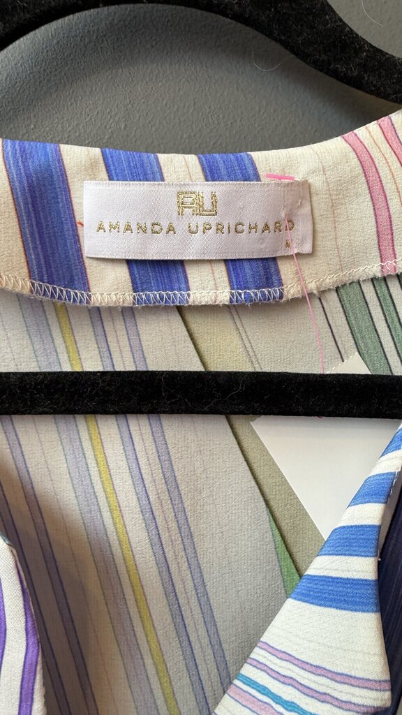 Silk Stripe Popover Blouse