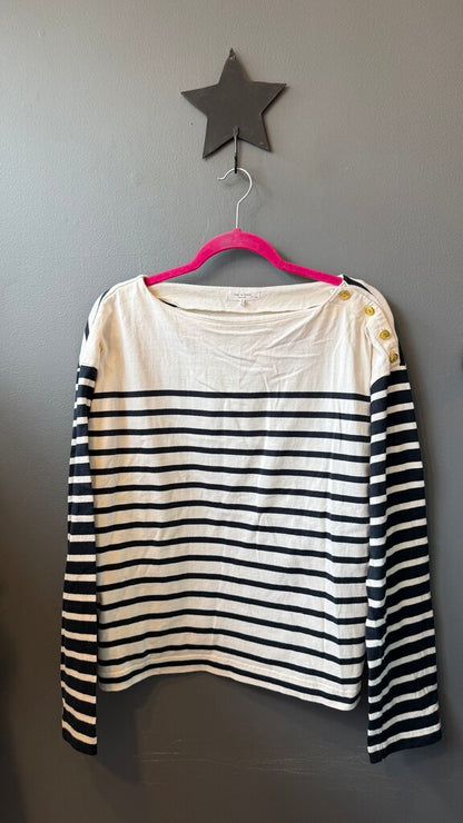 Multi Stripe Boatneck Longsleeve TShirt