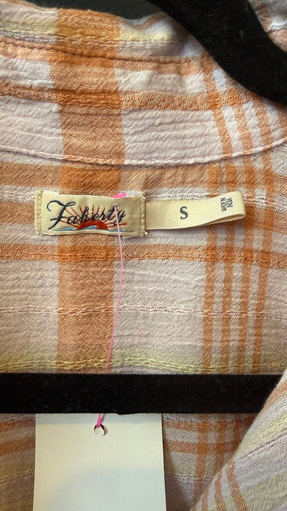 Plaid Tissue Popover Top