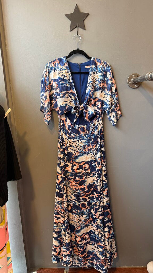 Tie Top Maxi Gown Dress