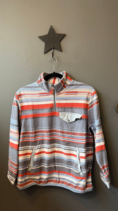 Stripe Print 1/4 Zip Pullover
